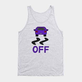 Pixelated Purple Car Tank Top